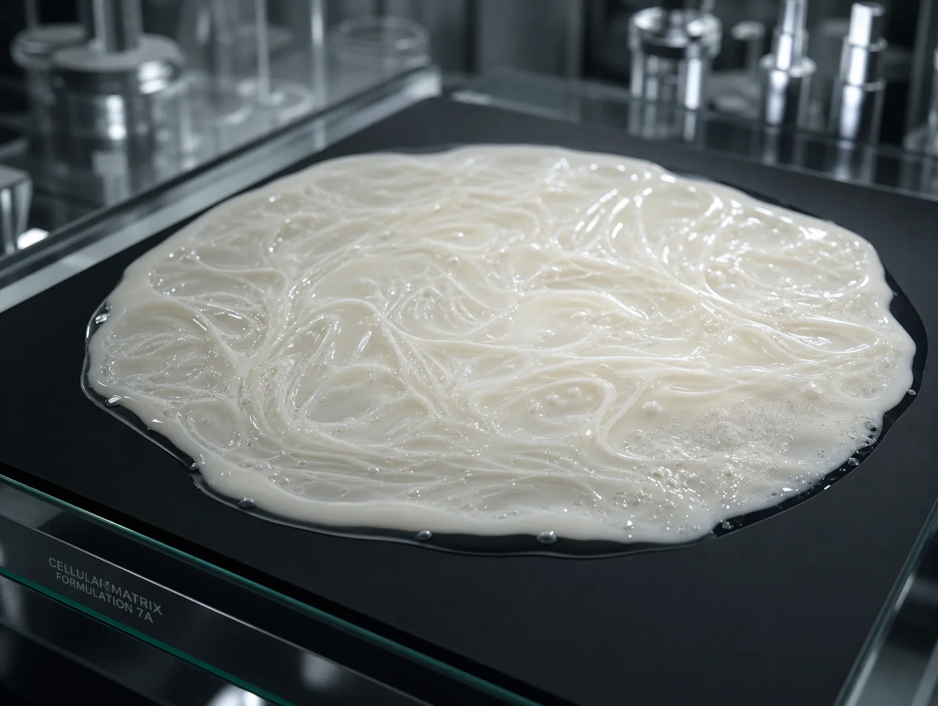 Smooth cream texture spread gracefully across a warm alabaster ceramic plate