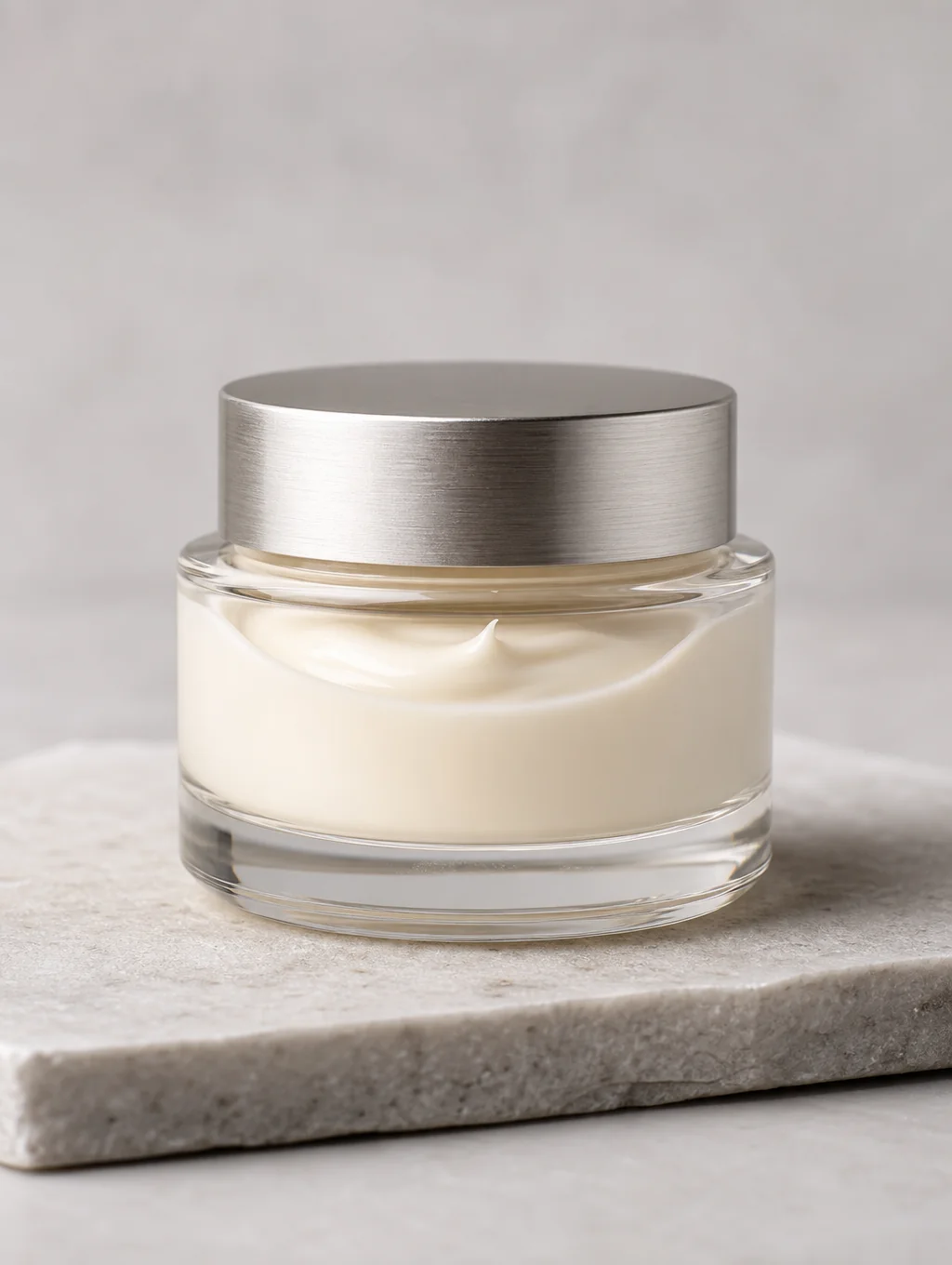 Smooth alabaster emulsion showing bio-fermented ceramide blend